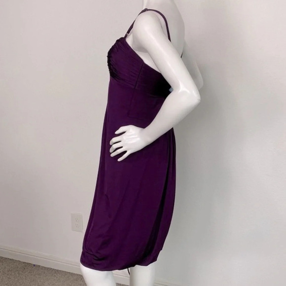 Laundry By Shelli Segal "NEW" Purple Sweetheart Neck Bubble Hem Dress Size 12 - Picture 2 of 8